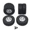 4 Pieces 1/16 remotes Control Wheel Assembly MetalUpgrade RC RoughTerrain with Mounting Screws