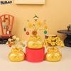 Chinese New Year Money Tree God Feng Shui Fa Cai Lucky Fortune Miniature Spring Festival Home Decorating Desktop Car Ornaments