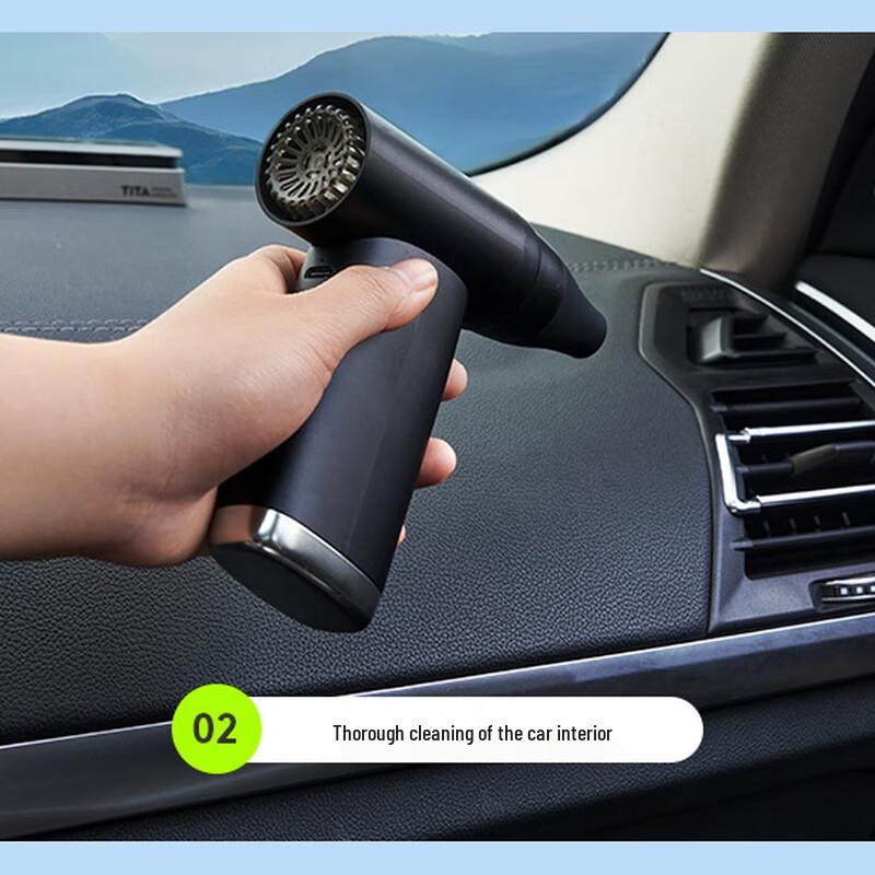 

High-Speed Mini Portable Fan with LED Light and Air Duster