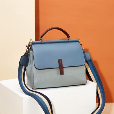 Bolso de Mujer de Cuero Genuino Bolso Cruzado Bolso de Hombro de Moda para Mujer Bolso de Gran Capacidad con Color