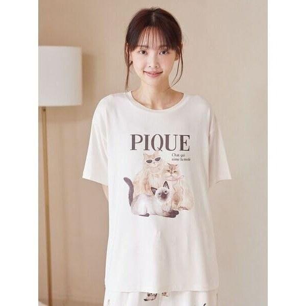 gelato pique Fashion CATSDOGS One Point T-Shirt Shorts Set PWCT262362 Ladies