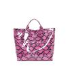 Women's bag 2025 new European and American fashion printed snake pattern handbag large capacity glossy versatile bucket bag tide