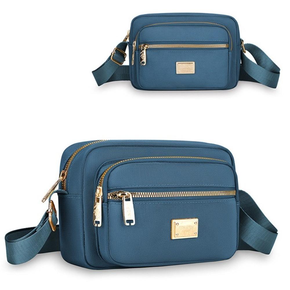 Large Capacity Solid Color Crossbody Bag Nylon Mom Bag Multifunctional Oxford Bag  Women