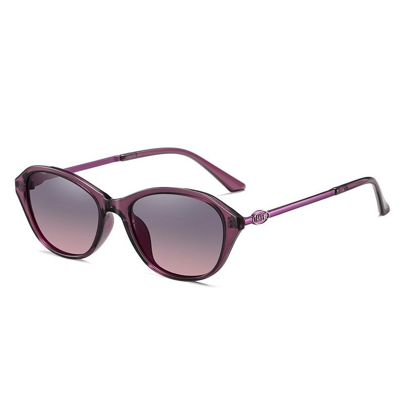 Polarized sunglasses women new fashion trendy black frame women's glasses driving large frame round face vintage sunglasses