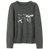 Sancai Women's Plus Size Loose Fit Round Neck Letter Knit Sweater