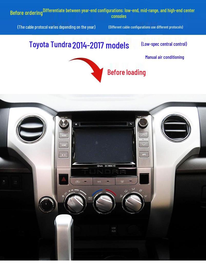 Toyota Tundra 2014-2017 12.1" Android GPS Navigation Audio Video System