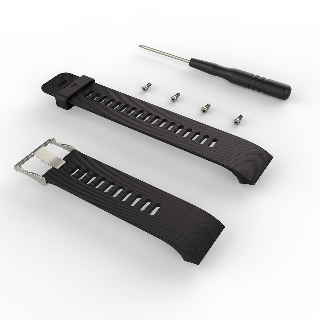 Flexible Silicone Watch Strap for Garmin Forerunner 35,Replacement Wrist Band with Adjustable Pin Buckle