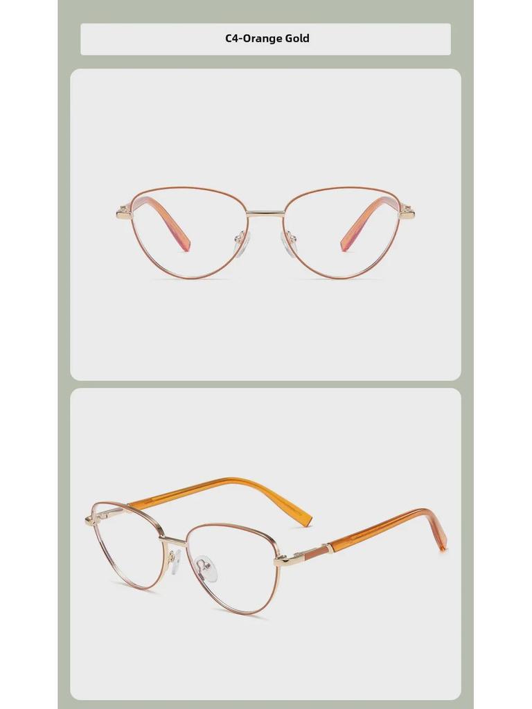 2023 Trendy Cat-Eye Glasses: Hot-Selling Xiaohongshu Frame, Anti-Blue Light, Plain Mirror for Students and Netizens