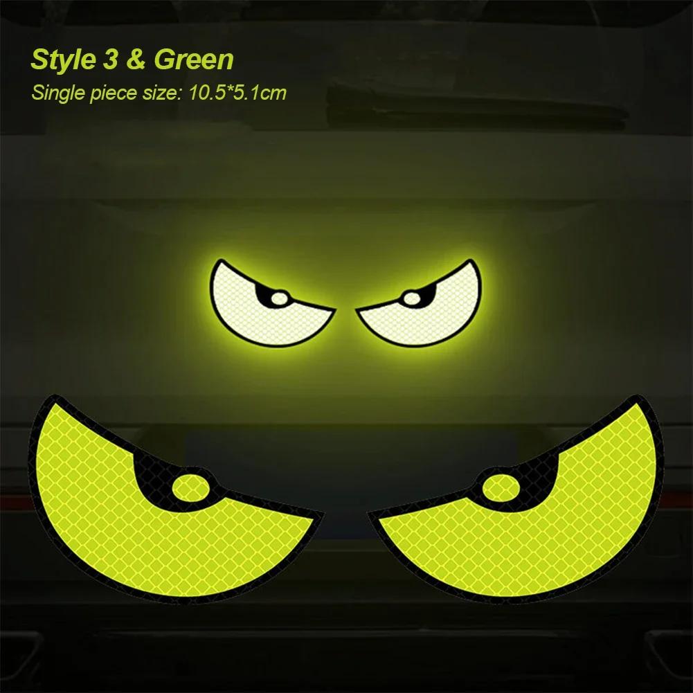 2PCS Car Reflector Sticker Night Driving Safety Decal Motorcycle Trailer Cat Eye Reflective Safety Warning Tape Decoration