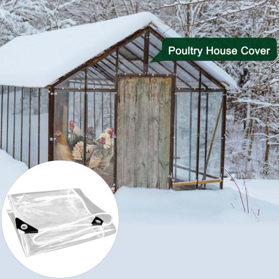 

Прозрачный брезент Yousheng с прокладками, сверхпрочный водонепроницаемый с усиленным краем, утолщенный, устойчивый к разрыву брезентовый навес для патио, крыльца на открытом воздухе