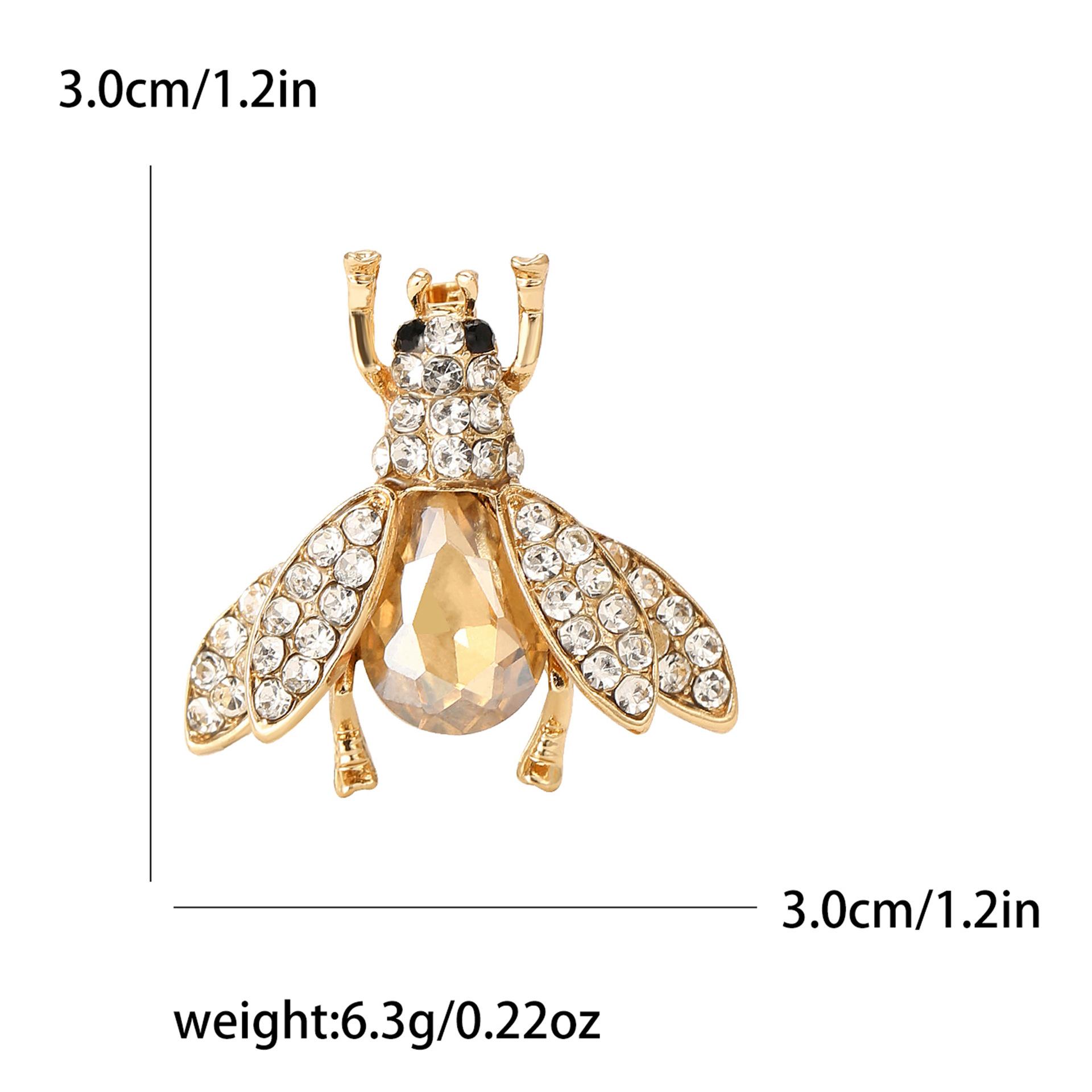 

Милая универсальная брошь в виде пчелы из сплава со стразами, модный креативный женский костюм, кардиган, корсаж, аксессуары, булавка