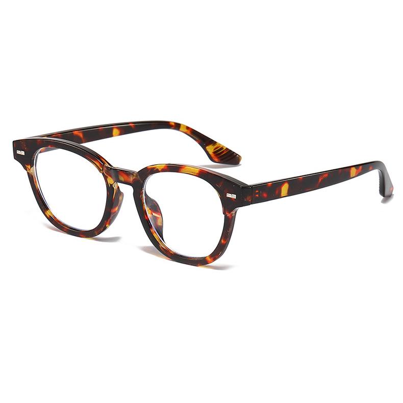 New Luxury Rivet Elliptical Frame Myopia Glasses Prescription Nearsight Anti Blue Light Men Eyewear