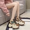 Inner heightening thick-soled small dad shoes versatile high-heeled sneakers