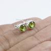 Peridot Stud Earrings, Round Earrings, 925 Sterling Silver Studs, Tiny Stud Earring, Handmade Earrings, Green Peridot Earrings, Gift for her