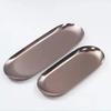 Home Decor Metal Tray Oval Tray for Nordic Style and Jewelry Stainless Steel Non Deformable Black/Bronze/Rose Gold 18cm/23cm