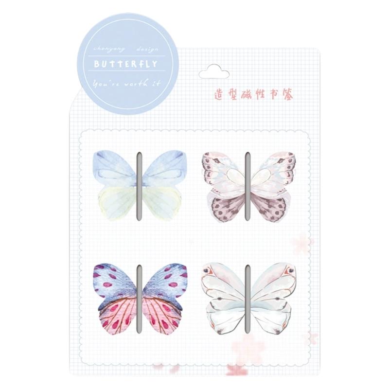 

Creative Bookmarks Lovely Bookmarks Magnetic Bookmarks Colourful Butterfly Page Markers Reading Bookmarkers синій