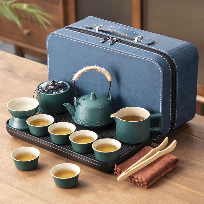Ceramic Portable Travel Tea Set Household Gifts Business Company High-end Gifts
