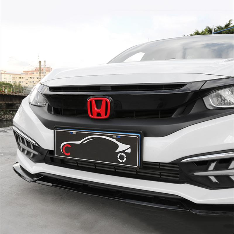 AAADK1 ABS Auto Steering Wheel Trunk Emblem Front Grille Logo For Honda Civic 2019 2018 2017 2016 Car Styling Decoration Accessories