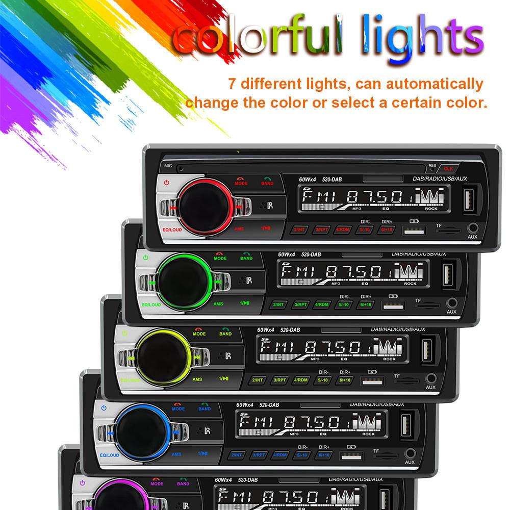 DAB FM AM Car Radio Autoradio 1 Din Stereo Audio MP3 Player Support TF Bluetooth