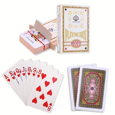 A Deck of Playing Cards and 50 Pieces Round Table Game Accessory Set Table Game Ordinary Cards Indoor and Outdoor Entertainment Leisure Playing Cards