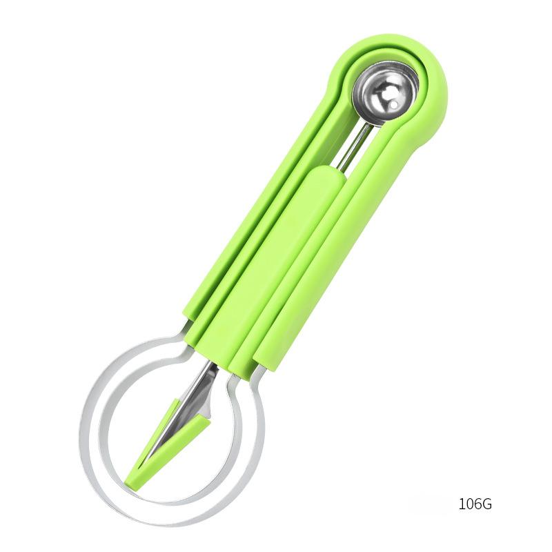 3-in-1 Fruit Ball Scooper Digging Spoon Fruit Tools  Knife Peeler Pitaya Kiwi Berry Fruit Avocado Slicer Pulp Flesh Separator