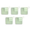 5pcs Clear Plastic Storage Box Portable Green Clear Small Plastic Container for Makeup Nails