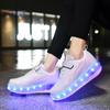 Luz LED Recargable Patines para Niños Adultos Zapatos Fugitivos Compañeros de Clase