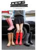 Women's Thickened High-Top Waterproof Rain Boots with Non-Slip Velvet Lining