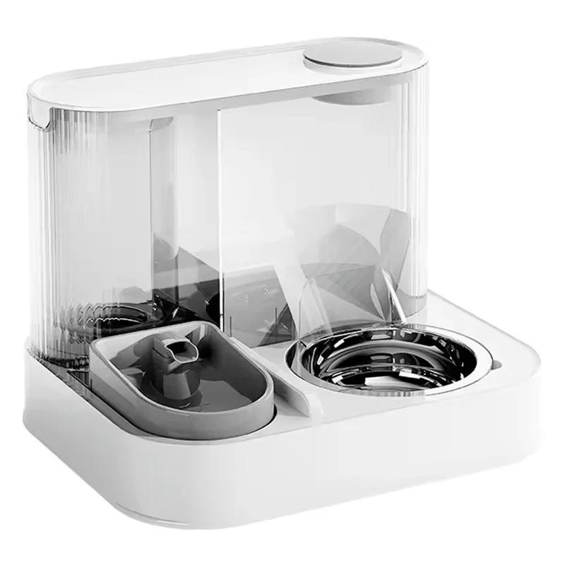 A Automatic Cat Dog Feeder with Integrated Food & Water Bowl