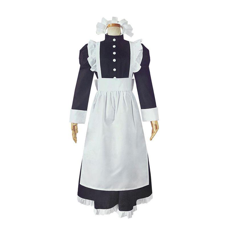 

Британский длинный стиль наряд горничной мужской женский кружевное косплей-платье костюм на Хэллоуин Women-2XL