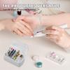 2-in-1 Detachable Nail Polish Head Storage Box with 30 Holes - Clear Organizer for Polishing Drills, Includes Cleaning Brush