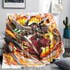 1PC SHAMAN KING Print Flannel Blanket, High Quality Comfortable for All Seasons, Home Decor, Warmth and Comfort, Perfect for Christmas Gifts