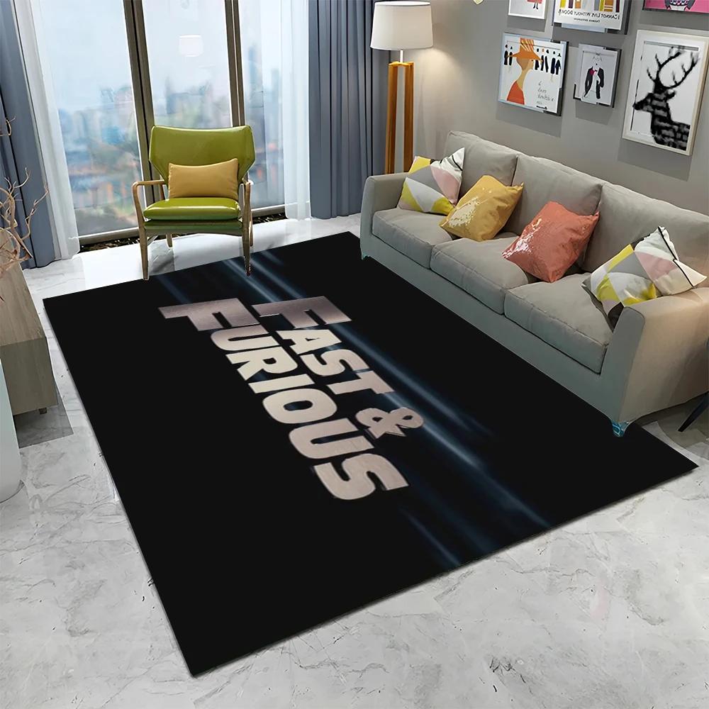 3D Printing HD 10 Fast & Furious X Carpet Rug for Home Living Room Bedroom Sofa Doormat Decor,kids Area Rug Non-slip Floor Mat