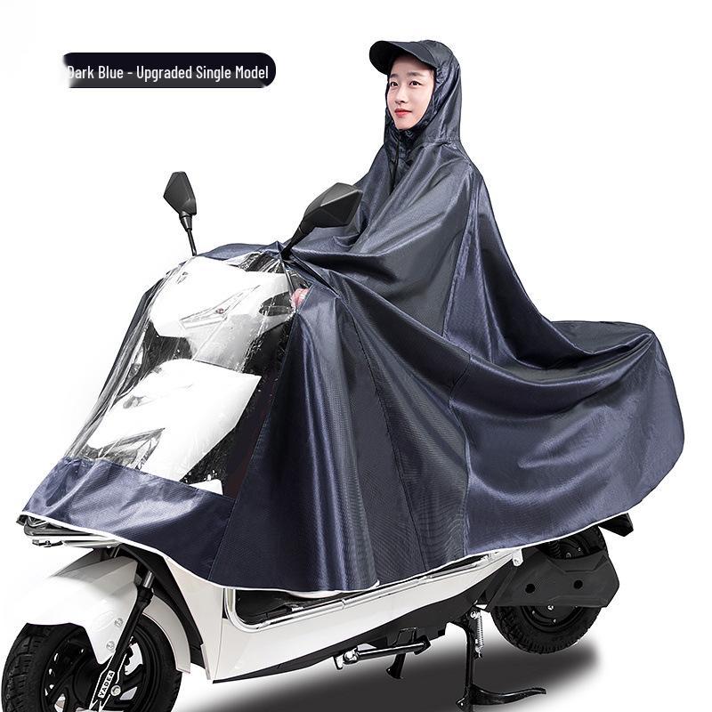 Extragroßer sturmsicherer Regenponcho für Elektrofahrzeuge und Motorräder für Damen & Herren - Ganzkörperabdeckung 6XL gray