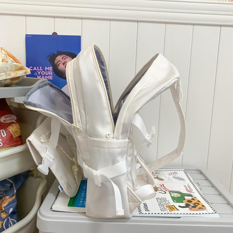 Студенческий однотонный школьный рюкзак женский дорожный рюкзак младших школьников — фото 10