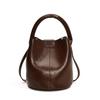 Retro Water Bucket Bag Female New Trendy Commuter Crossbody Bag Fashion Solid Color Handheld One Shoulder Bag For Women