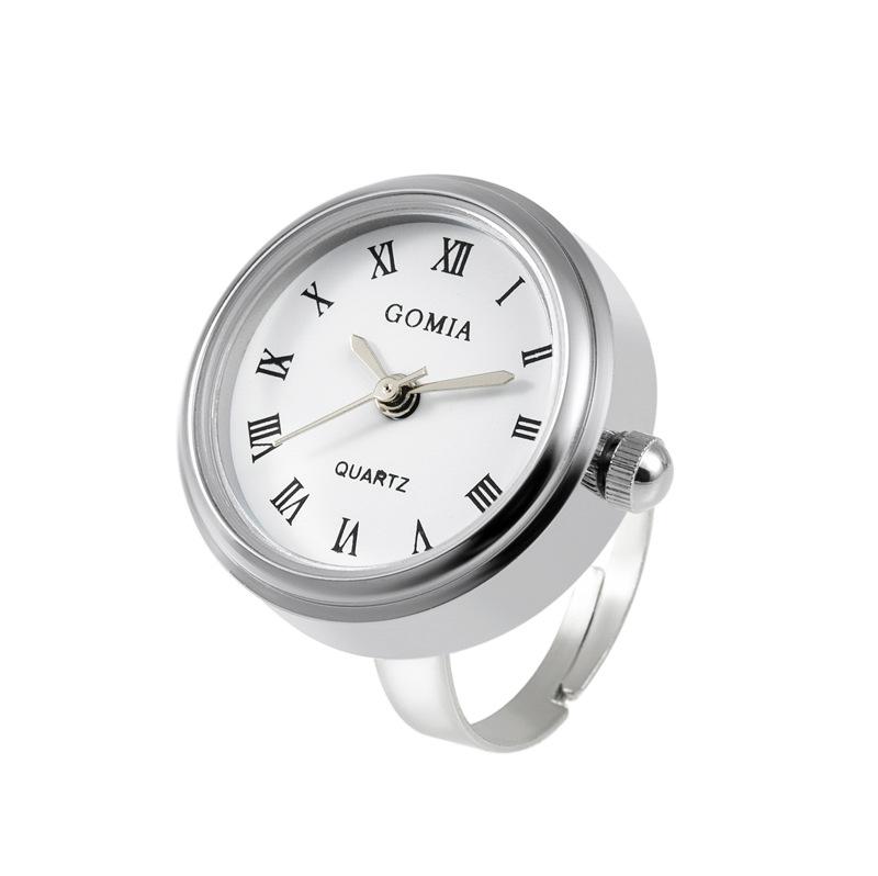 Anelli Orologio da Dito Romani Acciaio Inossidabile Impermeabile Mini Anello Coppia Gioielli di Moda