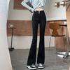 Micro-Pull Jeans Damen vielseitig Frühling neu kleine Mikro-Schlaghose schlank und dünn hochtaillierte Hose Tide