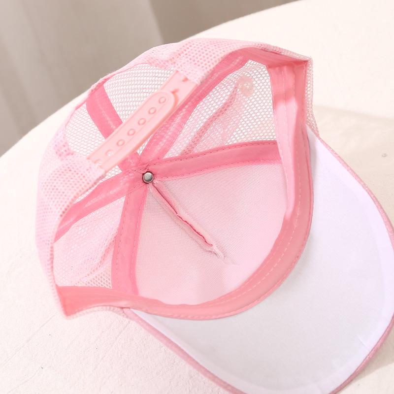 Cappello estivo traspirante in rete per bambini con visiera a becco d'anatra e protezione solare da principessa