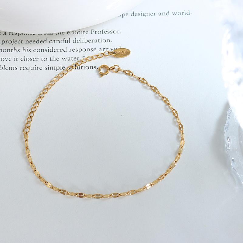 Trendy Gold-Plated Titanium Steel Bracelet with Widened Lips Design for Women