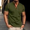 Men's Short Sleeved T-shirt Summer Youth Sports Leisure Quick Drying Stand Up Collar Pearl Cotton Polo Shirt