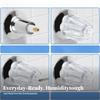 3 Pieces Shower Knob Replacement Kit Long-Lasting 12-Tooth Valve Handle And
