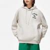 Li Ning Sports Fashion Series Letter Print Hooded Fleece Pullover Sweatshirt Women Sweatshirt Flower-Gray Tile-Gray AWDTE42-4