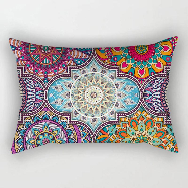 Mandala Cushion Cover 30x50 Polyester Vintage Pattern Pillowcover Decorative Sofa Cushions Throw Pillows Home Decor Pillowcase