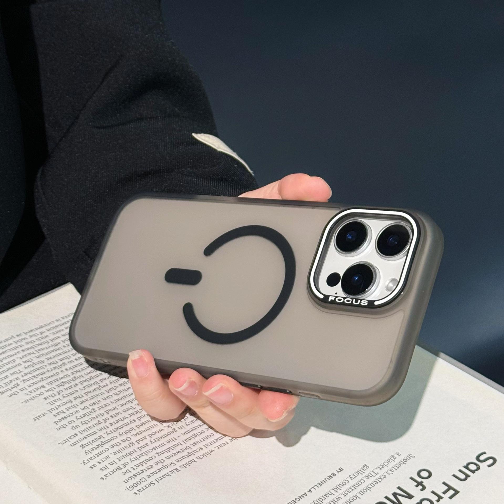 

For Apple 16 Matte Skin Friendly Phone Case for IPhone 15 Promax Anti Drop Jelly C-shaped Magnetic Case For iPhone11Promax