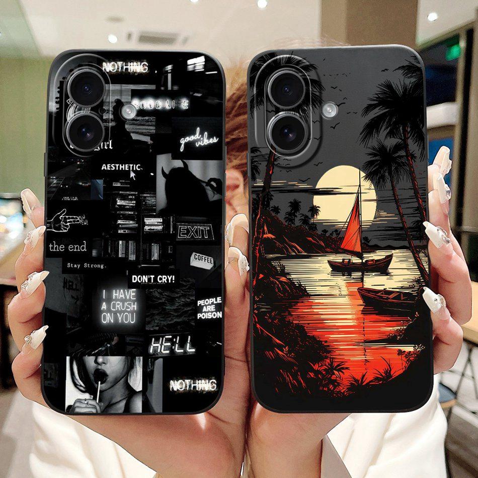 For iPhone 17 17Air Fashion Dusk Beach Painting Phone Case For iPhone17 17 Air Soft Silicone Cases Bumpers
