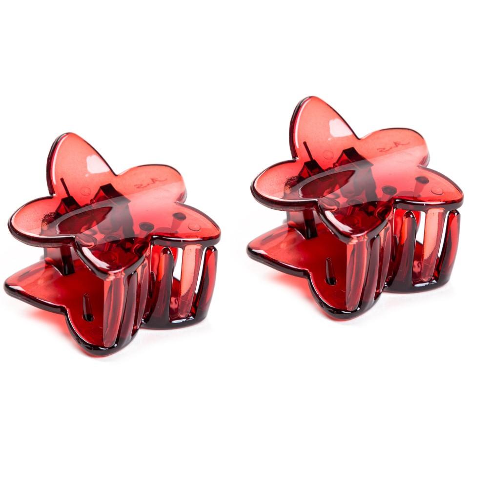 4cm Long 2pcs  Fancyin Colorful Triangle Small Hair Claws Crab Cat Ear Headwear for Women Colorful Hairclip Hair Accessories