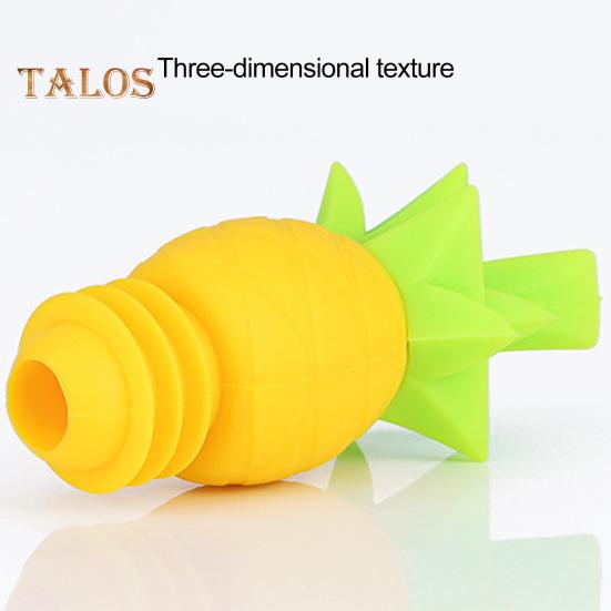 Wine Stopper Variety Styles 3D Pineapple Design Silicone Wine Glass Charms Easy To Use Leak Proof Wine Stopper