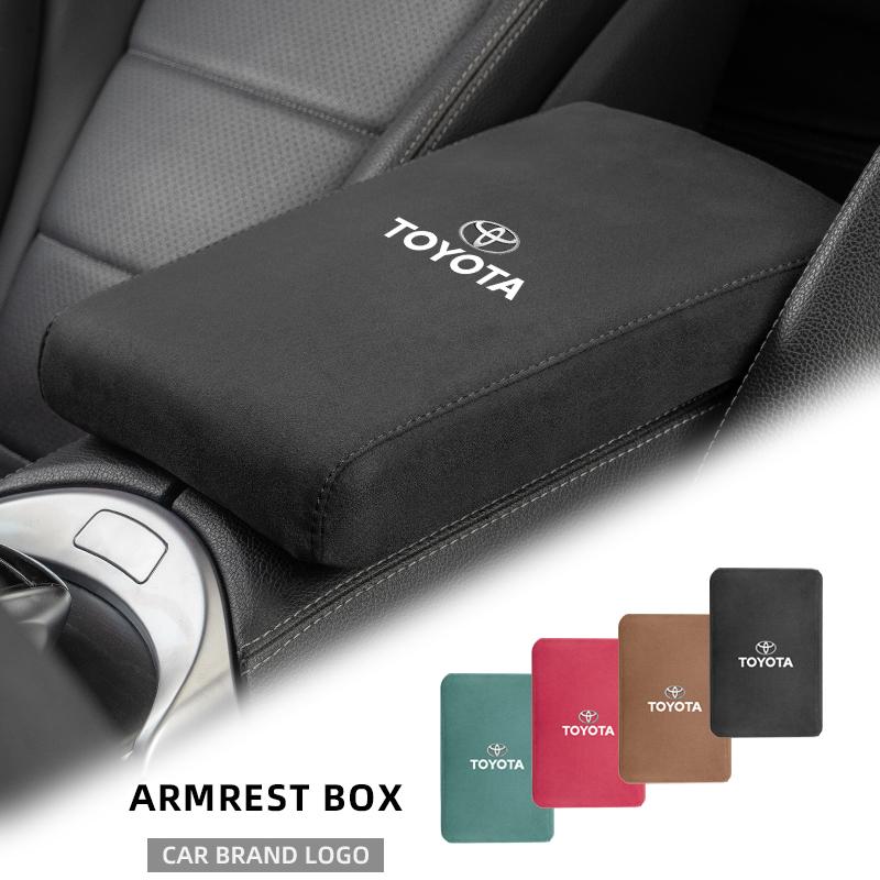 Suede Car Interior Armrest Box Mat Center Console Accessories For Toyota Gazoo Racing Corolla Crown Yaris Chr Auris Rav4 Prius UY2
