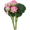 2pcs Artificial Lotus Flower Bouquets Simulation Water Lily Decoration for Home Office Wedding Flower Arrangements for Indoor Adornments